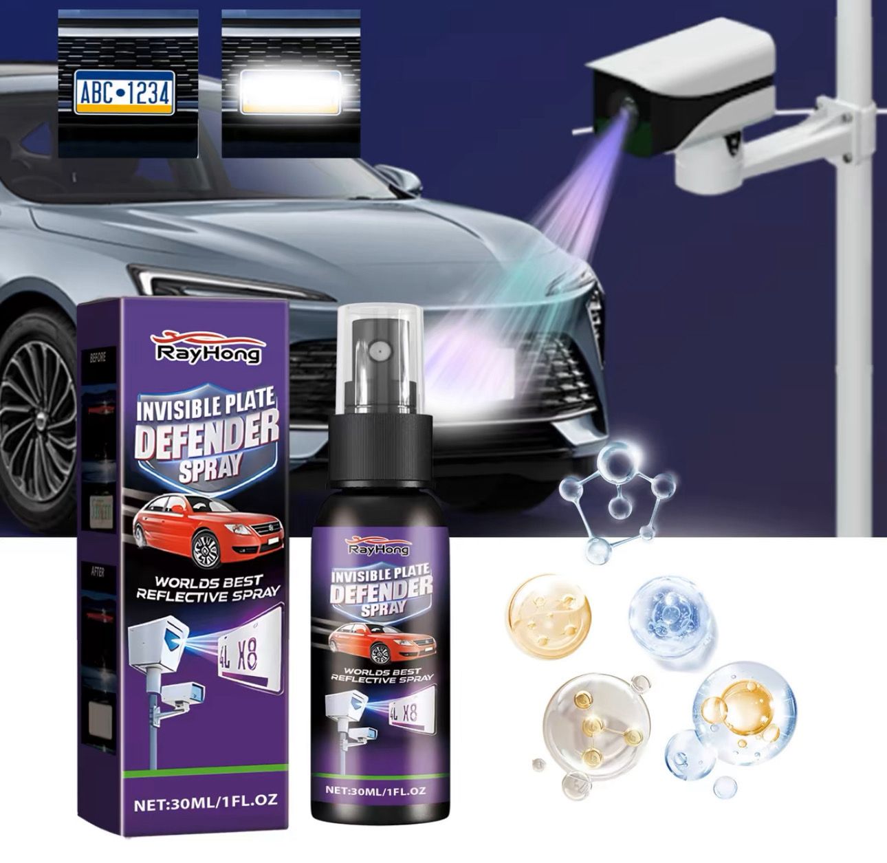 License Plate Protective Spray